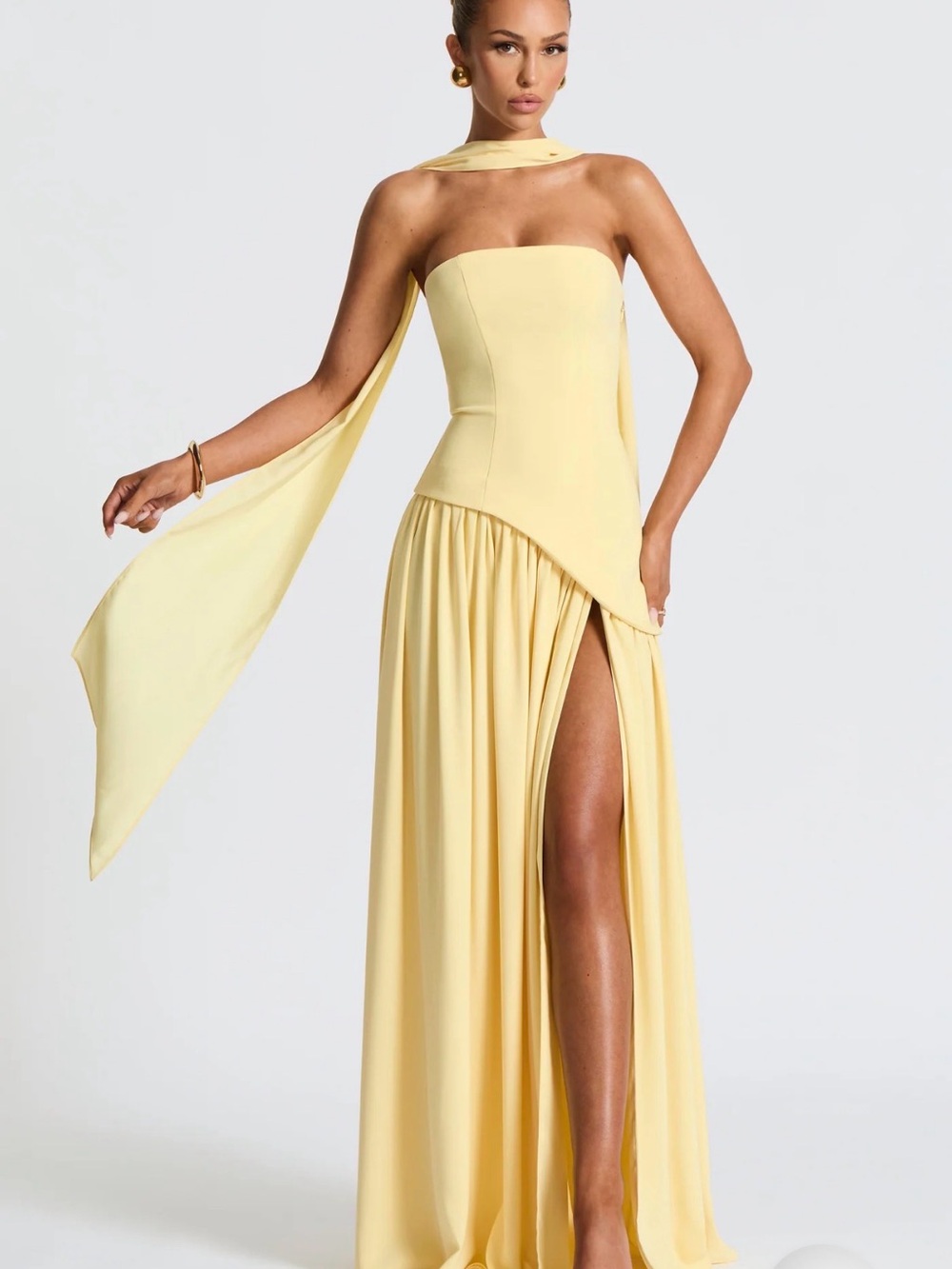 Babyboo MALIYAH MAXI DRESS - LEMON